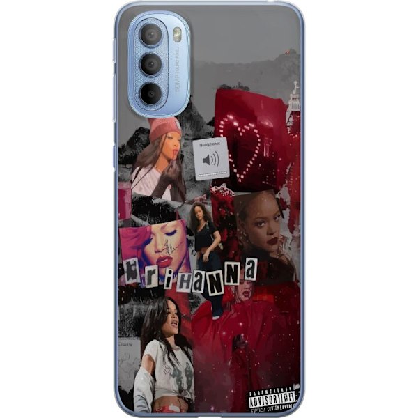 Motorola Moto G31 Läpinäkyvä kuori Rihanna – Iconic Fashion Moments