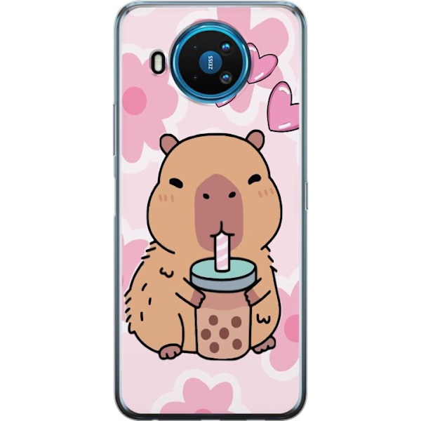 Nokia 8.3 5G Gennemsigtig cover Kawaii Capybara Hjerte Anime S