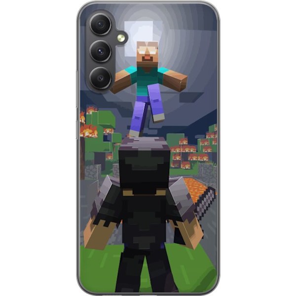 Samsung Galaxy A35 Gjennomsiktig deksel Minecraft