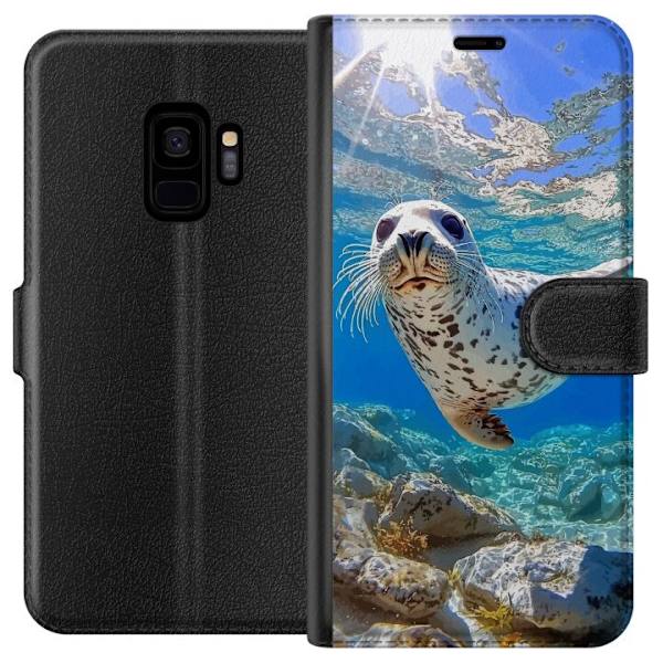 Samsung Galaxy S9 Tegnebogsetui Salg Hav Svømning Dyremotiv Natur Vandmotiv Blåt Design Marin Tema Populært Motiv Dyreliv