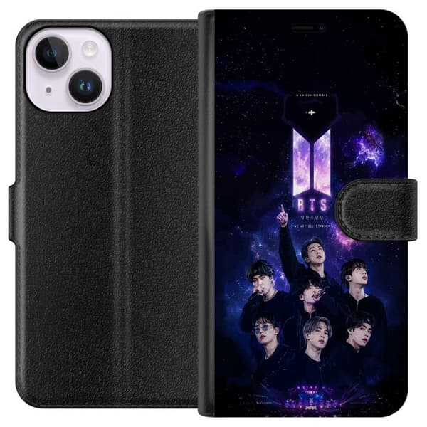 Kompatibelt Lommeboketui til Apple iPhone 14 BTS lila