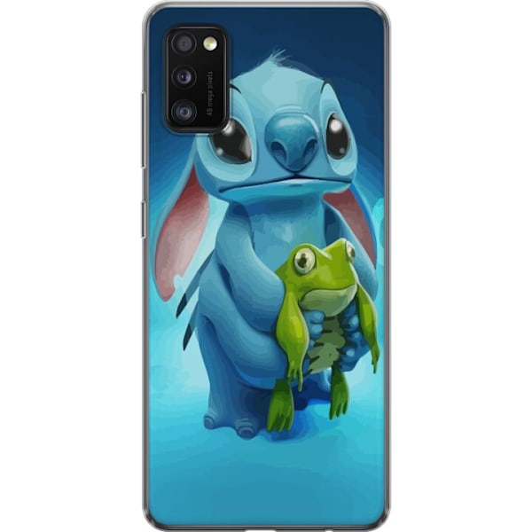 Samsung Galaxy A41 Läpinäkyvä kuori Stitch ja sammakko