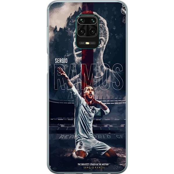 Xiaomi Redmi Note 9 Pro Läpinäkyvä kuori Ramos Jalkapallolegenda Motiivi Pelaaja Real Madrid Espanja Takaisin Ikoni Nimi Jalkapallotähti Urheilu