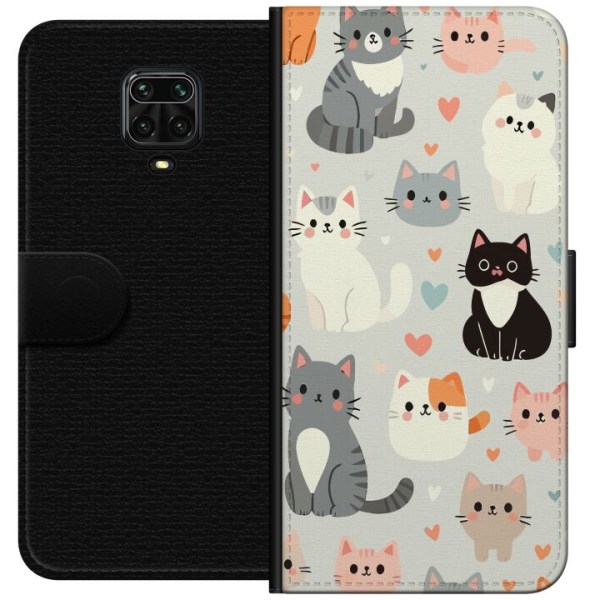 Xiaomi Redmi Note 9 Pro Plånboksfodral Katter
