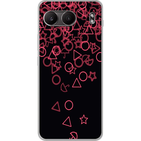 OnePlus Nord 4 Genomskinligt Skal Squid Game Ikoner Serie Design Populärt TV Spel Ikoner Grafiskt Motiv Asiatisk Trend Dramaserie