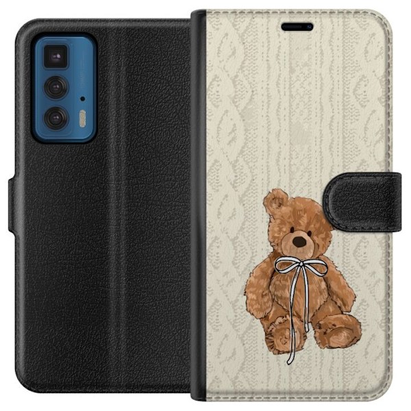 Motorola Edge 20 Pro Lommeboketui Liten Bamse – klassisk bamse i enkel design