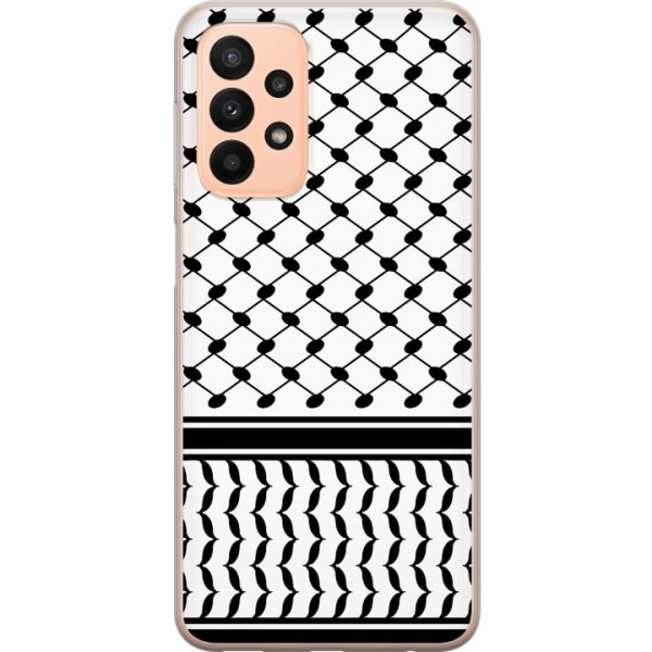 Samsung Galaxy A23 5G Gennemsigtig cover Keffiyeh mønster