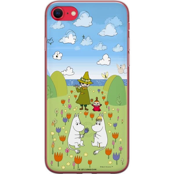 Kompatibelt Mobildeksel til Apple iPhone 7 Mumin i blomsteräng grønn