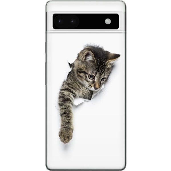 Google Pixel 6a Läpinäkyvä kuori Kissa