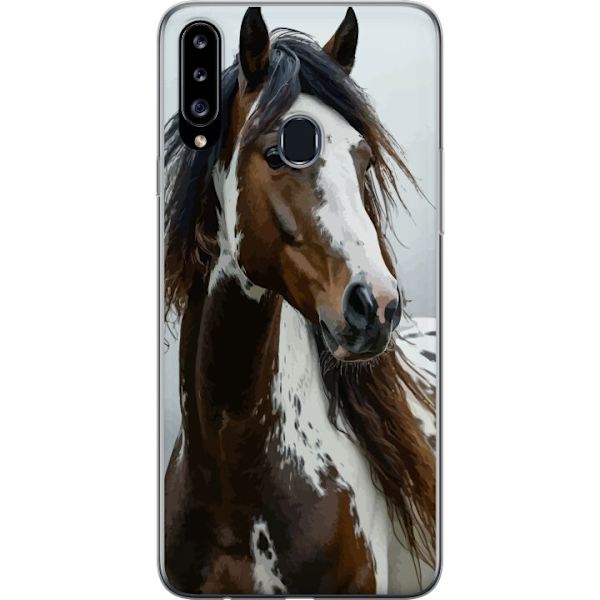 Samsung Galaxy A20s Läpinäkyvä kuori Hevonen Eläimet Aihe Graafinen Suunnittelu Luonto Vahva Aihe Suosittu Taide Eläinten Teema Ratsastus