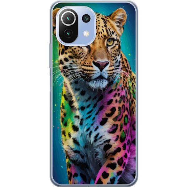 Xiaomi Mi 11 Lite Gennemsigtig cover Leopard