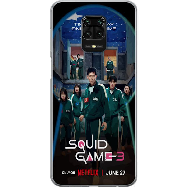 Xiaomi Redmi Note 9S Genomskinligt Skal Squid Game Säsong 3 Seriefigurer Populärt TV Serie Motiv Ikoner Spänning Drama Asiatisk Design Trend