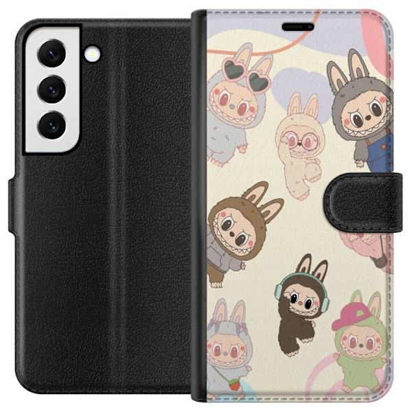Samsung Galaxy S22+ 5G Tegnebogsetui Labubu Pop Mart Samling Motiv Figur Samling Design Populært Art Toy Pop Mart Kreativ Grafisk