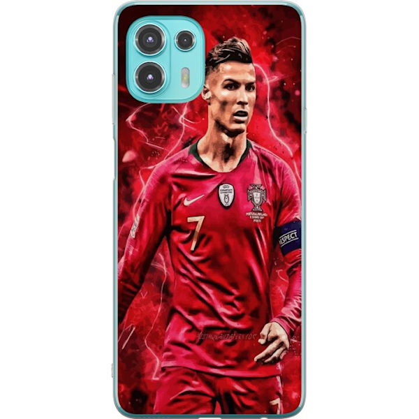 Motorola Edge 20 Lite Gjennomsiktig deksel Ronaldo Ferdigheter - CR7 Design for Ekte Supportere