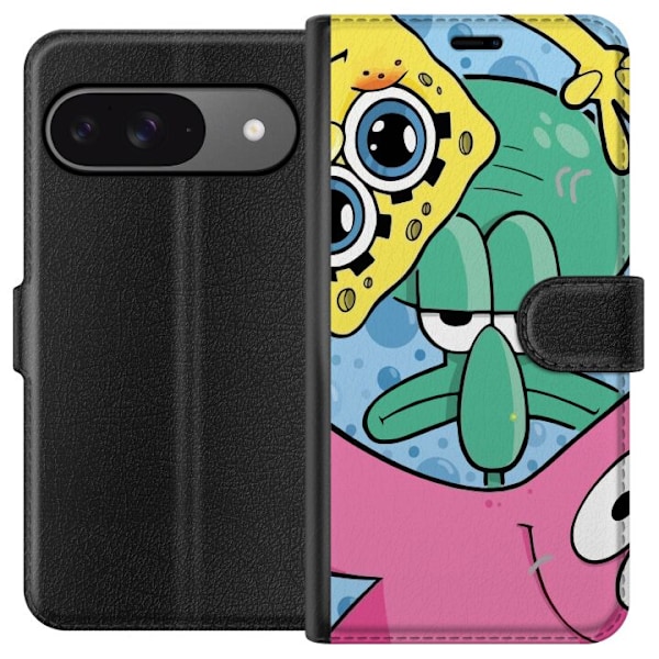 Google Pixel 9 Lommeboketui SpongeBob Firkant