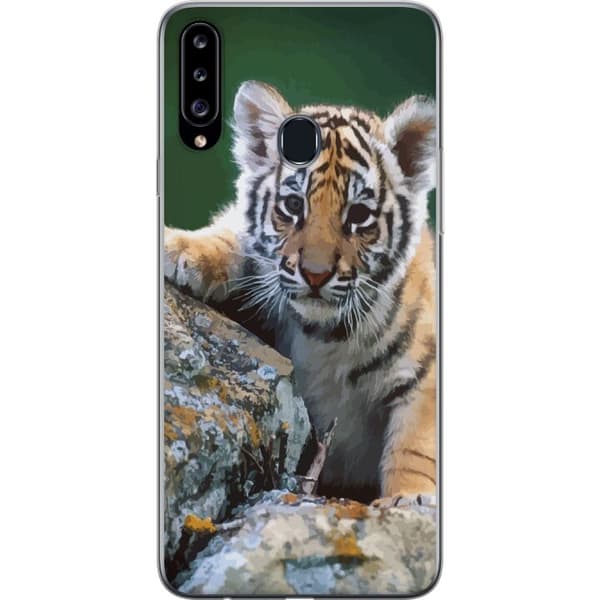 Kompatibelt Mobildeksel til Samsung Galaxy A20s Tiger