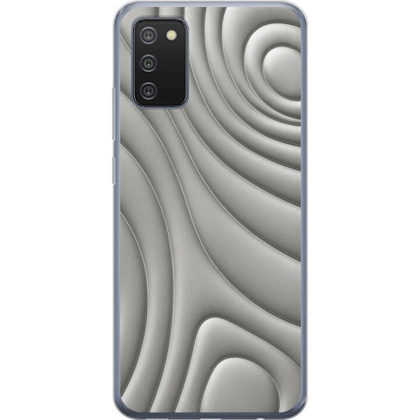 Samsung Galaxy A02s Genomskinligt Skal Silver Waves