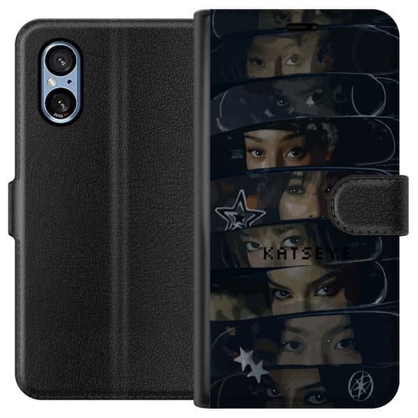 Kompatibel Tegnebogsetui til Sony Xperia 10 VI KATSEYE sort