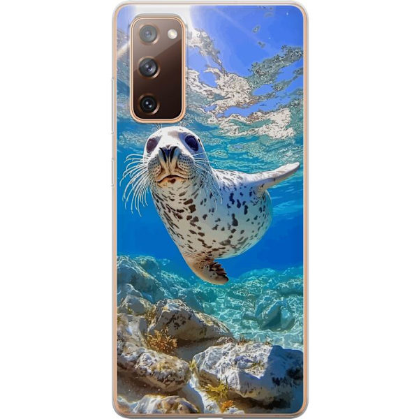 Samsung Galaxy S20 FE Gennemsigtig cover Salg Hav Svømning Dyremotiv Natur Vandmotiv Blåt Design Marin Tema Populært Motiv Dyreliv