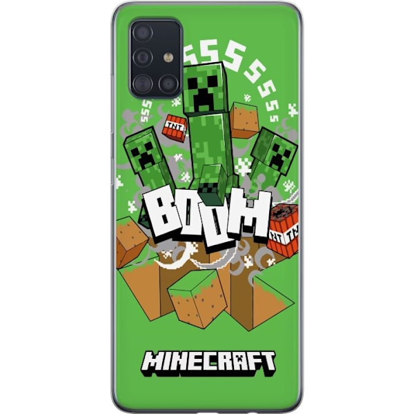 Samsung Galaxy A51 Läpinäkyvä kuori Minecraft Boom