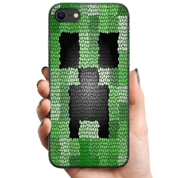 Kompatibelt Mobildeksel til Apple iPhone 8 Creeper / Minecraft