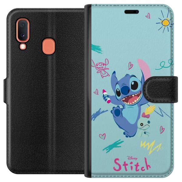 Kompatibelt Lommeboketui til Samsung Galaxy A20e Stitch