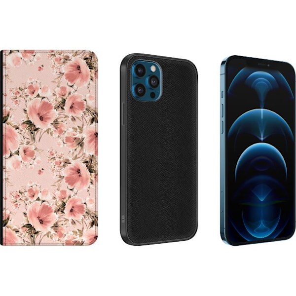 Apple iPhone 12 Pro Tegnebogsetui Blomster