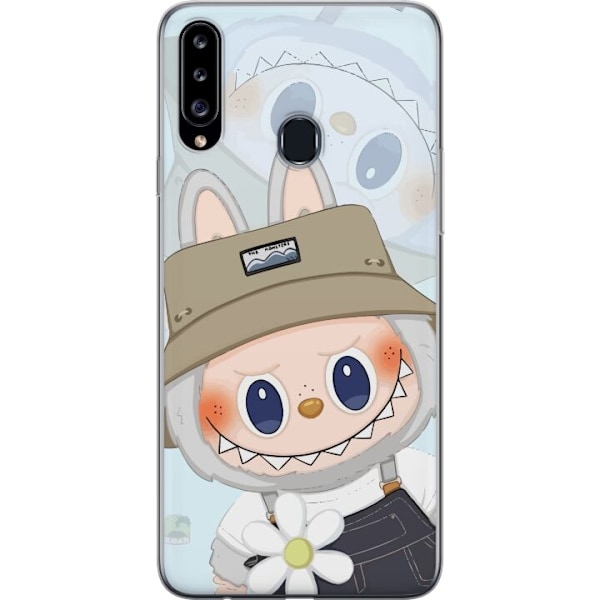 Samsung Galaxy A20s Läpinäkyvä kuori Labubu hattuineen - Po