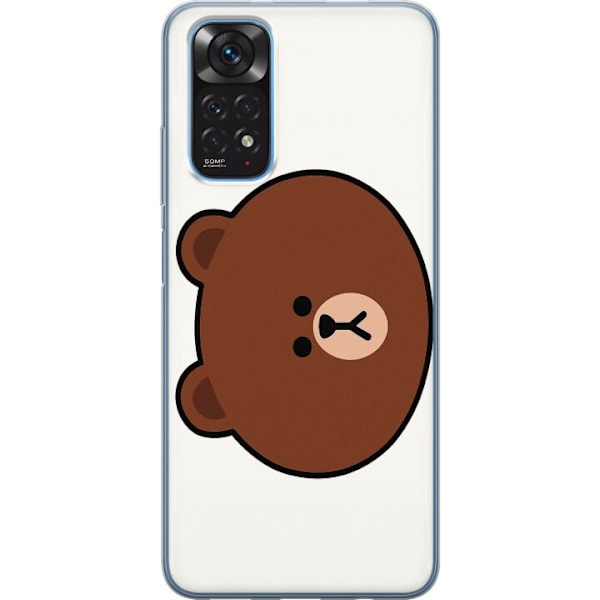 Xiaomi Redmi Note 11 Genomskinligt Skal line friends brown