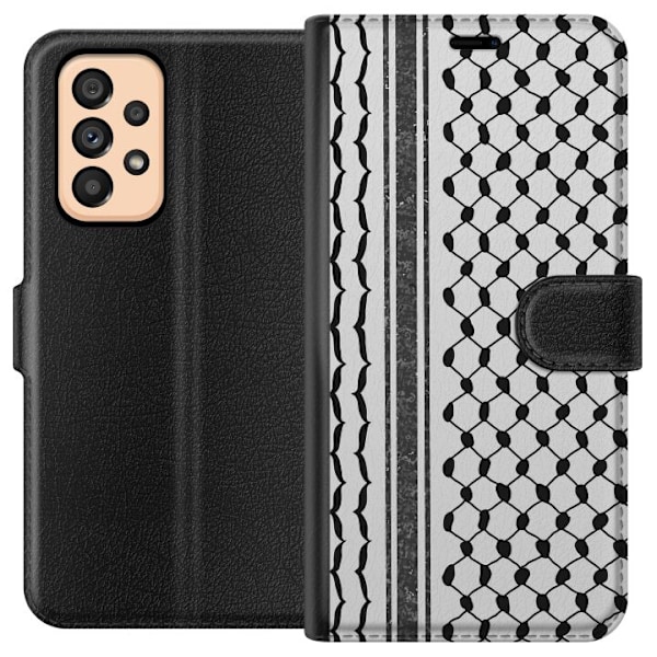 Samsung Galaxy A53 5G Lompakkokotelo Palestiinalainen kuvio - perinteiseen tyyliin inspiroima keffiyeh-kangas