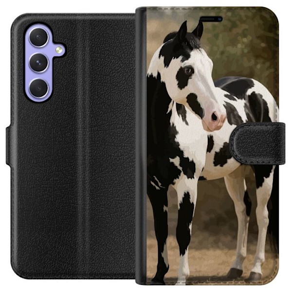 Samsung Galaxy A54 Lompakkokotelo Kaunis Hevonen - elegantti h