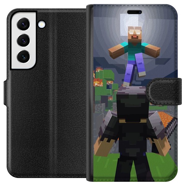 Samsung Galaxy S22+ 5G Lompakkokotelo Minecraft