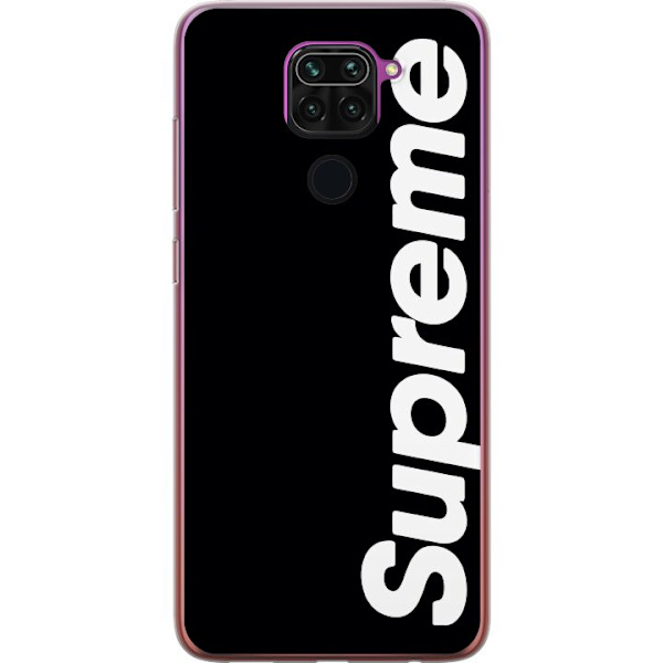 Xiaomi Redmi Note 9 Läpinäkyvä kuori Supreme Musta Valkoinen Streetwear Suunnittelu Klassinen Muoti-ikoni Trendi Urbani Tyyli Graafinen Motiivi Suo