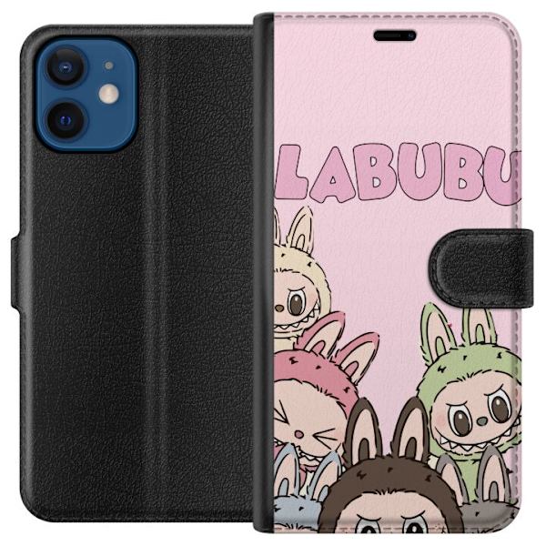 Apple iPhone 12 mini Tegnebogsetui Labubu Pop Mart Karakterer Figurer Samlerobjekt Populær Figursærie Design Pop Mart Leksakskunst Motiv