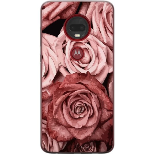 Motorola Moto G7 Plus Läpinäkyvä kuori Ruusut