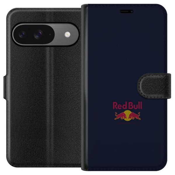 Kompatibel Tegnebogsetui til Google Pixel 9 Pro Minimalistisk racingdesign med energidrik-tema blå