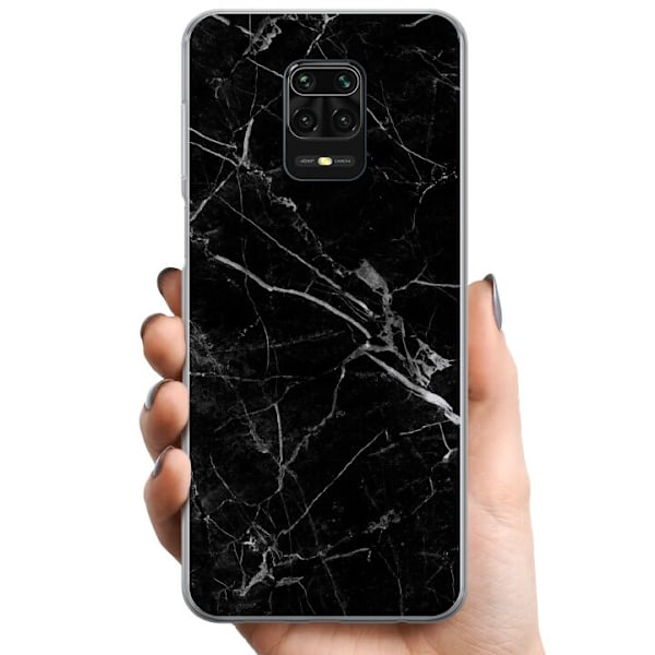 Xiaomi Redmi Note 9 Pro TPU Mobilcover Sort Marmor