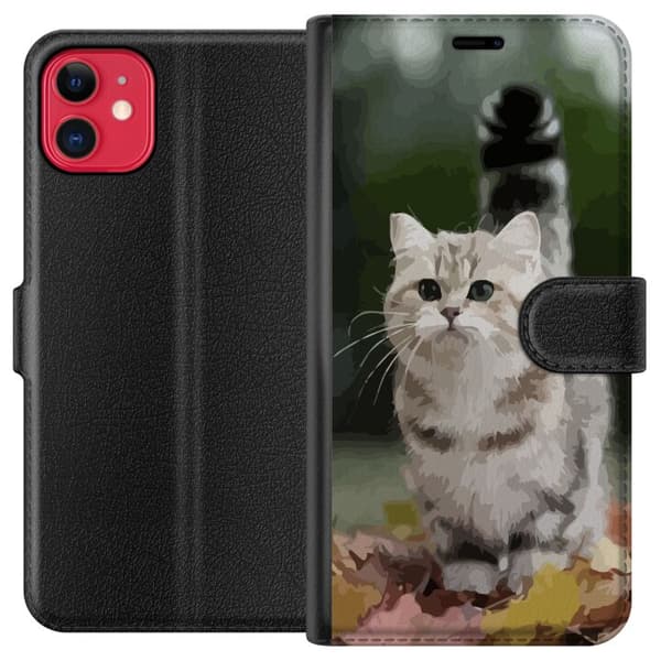 Kompatibel Tegnebogsetui til Apple iPhone 11 Kat