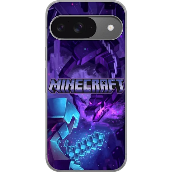 Google Pixel 9 Läpinäkyvä kuori Minecraft