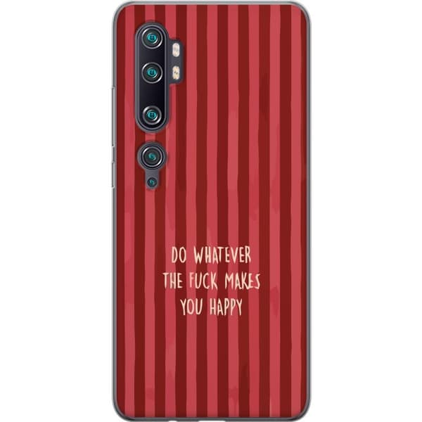 Kompatibelt Mobildeksel til Xiaomi Mi Note 10 Pro Gör det som gör dig glad rød