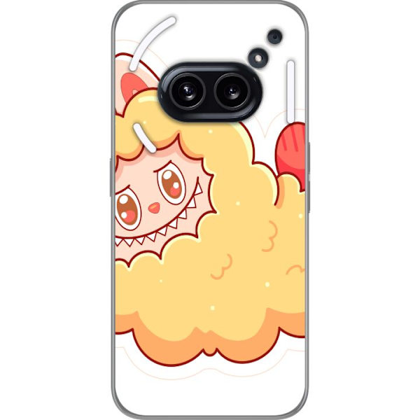 Nothing Phone (2a) Plus Läpinäkyvä kuori Labubu Pesukarhu Pop Mart Hahmo Keräilyesine Söpö Suunnittelu Suosittu Teema Taideteos Leikkisarja