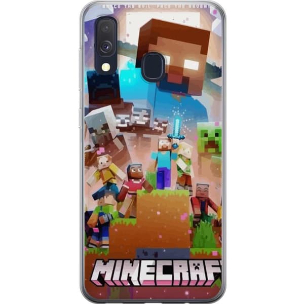 Kompatibelt Mobilskal till Samsung Galaxy A40 Minecraft