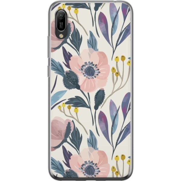 Huawei Y6 Pro (2019) Genomskinligt Skal Blomsterlycka