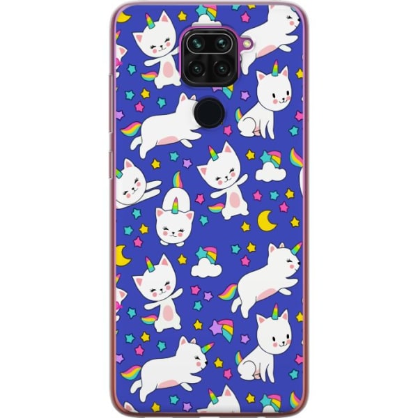 Xiaomi Redmi Note 9 Gennemsigtig cover  Kat enhjørninger