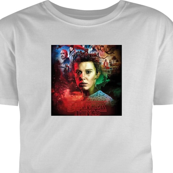 Børne T-shirt | Behagelig T-shirt til Børn Stranger Things grå 7-8 År