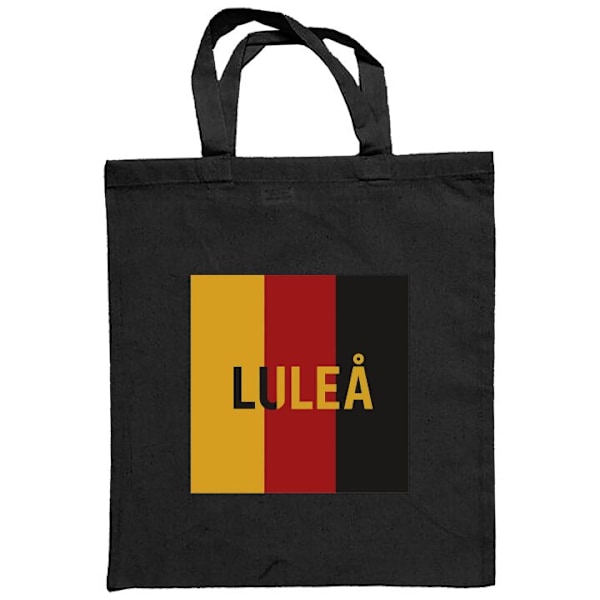 Mulepose | Holdbar Indkøbstaske i Stof Luleå - Hockey Sort one size