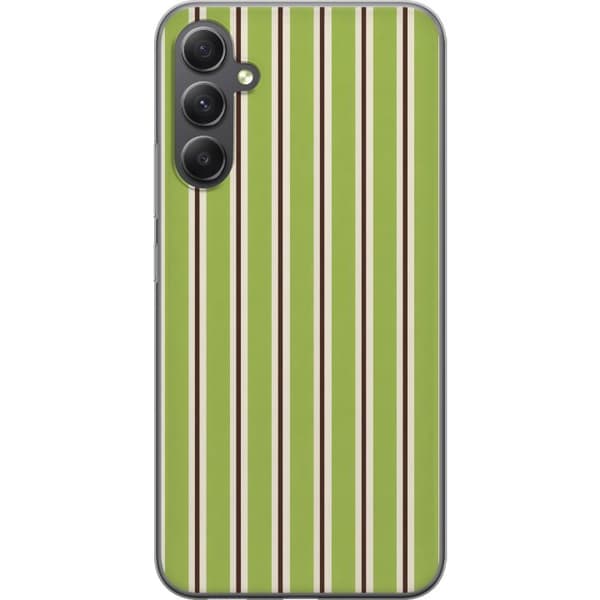 Kompatibelt Mobilskal till Samsung Galaxy A05s Matcha Stripe grön