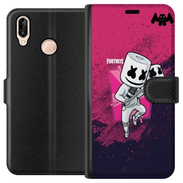 Huawei P20 lite Lompakkokotelo Marshmello Fortnite Skin Emote Gaming DJ Hahmo Suosittu Aihe Lapsi Nuori Trendi