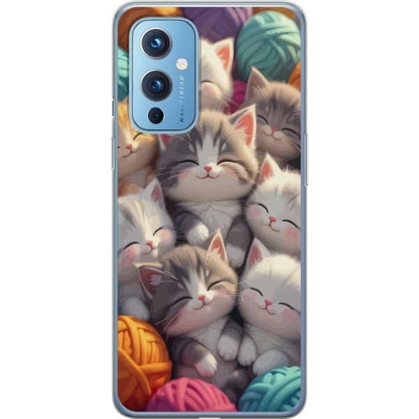Kompatibelt Mobilskal till OnePlus 9 Sovande kattungar beige
