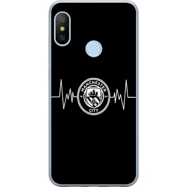 Xiaomi Mi A2 Lite Läpinäkyvä kuori Manchester City F.C.